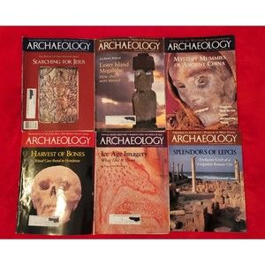 Archaeology Lot of 6 Magazines 1994 1995 Mummies, Jesus, Cave Burials, + more